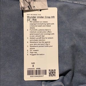 Wunder under crop HR 23 *Rib